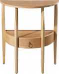 Beistelltisch Schmal im Rustikalen Stil mit Stauraum, Konsolentisch Flur aus Massivholz(Beige,66cm/26in)
