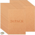 STARVAST 24 St&uuml;ck A4 Korkplatten 30x21cm Rechteck Untersetzer Kork Sheet F&uuml;r Die Wanddekoration Party, 2mm Dick(Ohne Selbstklebender R&uuml;ckseite)