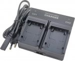 Kahe kanaliga akulaadija Sony NP-FV30 NP-FV50 NP-FV70 NP-FV100 NP-FH50 NP-FH70 NP-FH100 NP-FP50 NP-FP70 NP-FP90 DCR-DVD105 HDR-CX900e CX280 CX260 CX30 CX410 CX240 Handycam kaamerale