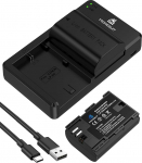 Homesuit LP-E6 LP-E6N aku 2200mAh ja USB LED topeltlaadija Canon EOS 5D Mark IV, 5D Mark II, 5D Mark III, 6D Mark II, 7D Mark II, 60D, 60Da, 70D, 80D, 90D ja rohkem (2 tk)
