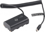 Hersmay USB-C ja NP-F550 Dummy aku adapteri kaabel Sony NP-F970 NP-F570 NP-F750 NP-F770 F960 F530 F330 jaoks toiteallikas kaamera v&auml;lismonitor video LED valgus DSLR peegelkaamerale