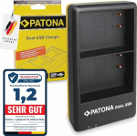 PATONA USB-C topeltlaadija DMW-BLF19, BLF19E, DMW-BLK22 akudele, mis &uuml;hildub Panasonic Lumix DC-G9, DC-S5II, DC-GH6, DC-GH5, DC-GH5 II, DMC-GH4, DMC-GH3 akudega