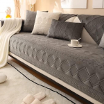 YHWW Velvet Diivan Cover Diivan Cover Corner Diivan Cover L kuju / U kuju Diivan Cover 3/2/4-Seater diivan viskamine Diivan Cover Libisematu diivan Cover Koerale Kassale istme lame diivan kaitse (beež, Hall)
