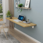 Schwebender, an der Wand montierter Klappschreibtisch, platzsparender Klapptisch f&uuml;r Arbeitszimmer, B&uuml;ro, Schlafzimmer, K&uuml;che, ideal f&uuml;r kleine R&auml;ume, Computertisch und Esstisch