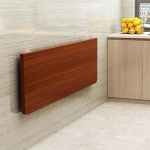 Zusammenklappbare Werkbank, herunterklappbarer Wandtisch, K&uuml;chen-Klapptisch, Arbeitstisch | Kleiner platzsparender H&auml;ngetisch, Home-Office-Computertisch (Farbe: Teak, suurus: 120 x