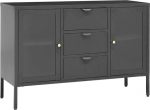 vidaXL k&uuml;ljepakk-kapp K&uuml;ljepakk-kapp Mitmeotstarbeline kapp Seisev kapp Raamaturgukapp Antratsiit 105 x 35 x 70 cm Teras karastatud klaasist