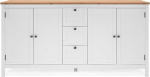 Country House Sideboard (B x K x S) 180 x 90 x 40 cm 4 ust 3 sahtlit | Nagi jalad | Antiikne metallist furnituur | Magnetiline sulgemine
