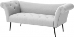 Chaise Lounge koos k&auml;etugedega kangas helehall m&otilde;lemal k&uuml;ljel Chesterfield Style Nantilly