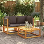 Homgoday Garden Diivan Corner Diivanid koos padjad 2 t&uuml;kki tahke akaatsia puidust aiam&ouml;&ouml;bel Outdoor Garden Bed Diivan Diivan diivan Patio m&ouml;&ouml;bel mudel 3278830