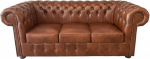 Generisch Chesterfield CASA 3-kohaline diivan - 200 cm - Brandy Brown - Itaalia ehtne nahk - K&auml;sitsi valmistatud Poola manufaktuuris - Luksuslik disain elutuppa ja kontorisse
