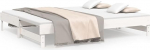 Tidyard P&auml;evavoodi V&auml;ljav&otilde;etav voodi Diivan K&uuml;lalisvoodi Diivanvoodi raam Diivan Diivan Noortevoodi Diivanvoodi Voodiraam 80 x 200 cm (B x L) Massiivne m&auml;nnipuit Valge