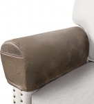 ANARACHON Nahk Look Armrest Covers, komplekt 2, Armrest Covers for Sofa Chair, Armrest Protectors, Stretch Arm Chair Slipcovers koos taskute, pestav Spandex kangas (Medium, Tan)