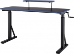 Amazon Basics Ristk&uuml;likukujuline reguleeritava k&otilde;rgusega m&auml;ngude arvutipult t&otilde;stetud monitori riiuliga, 140 x 63,5 x 109-126 cm, sinine