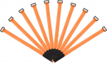 hankekaart Kinnitus Hook and Loop Kabelbinder 40,6 x 2,5 cm, wiederverwendbar, mit Schnalle, verstellbarer Mehrzweck-Drahtgurt f&uuml;r Kabelmanagement, oranž, 10 St&uuml;ck