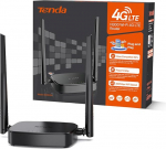 Tenda 4G03 Pro LTE ruuter, mobiilne WLAN ruuter SIM-kaart (4G Cat4 kuni 150 Mbps, 300 Mbps 2,4 GHz) USB-DC ja LAN/WAN pordid, Plug and Play, kuni 32 seadet, WiFi ruuter k&uuml;laliste vanemliku lukuga