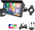 VSYSTO mootorratta Carplay 5-tolline HD puuteekraaniga veekindel kaasaskantav mootorratta juhtmevaba Carplay tugi GPS navigatsioonik&otilde;ne ja muusika m&auml;ngimine, topelt USB port toitejuhe (5 tolli)
