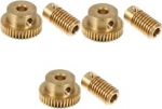 Hohopeti pakk 6 40 turbiini v&otilde;lli Worm Gear Worm Shaft Spline Shaft mootor mehaaniline Worm Gear Worm Reducer ajamine hammasratas Cage v&auml;ike moodul Worm ratas vask kuldne