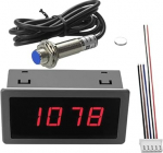 4Bit Digital Display Speedometer Motor Tachometer Hall Switch Sensor