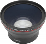 Bewinner 58 mm 0.43 x HD Wide Angle Optical Glass Camera Lens with Macro Lens, Compatible with Lenses with Front Filter with 58 mm Diameter