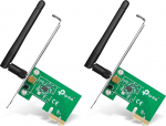 TP-Link TL-WN781ND Traadita PCI Express adapter WLAN 150Mbps Lihtne seadistamine Eemaldatav &uuml;mbersuunatud antenn Toetab Windows ja Linux (2 tk)