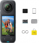 Insta360 X4 Action Bundle - 8K veekindel 360 Action kaamera, 4K laiekraadiga video, n&auml;htamatu Selfie Stick, eemaldatavad objektiivikaitsed, AI redigeerimine, stabiliseerimine, MicroSD-kaardi puudumine