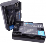 2 x Dot.Foto LP-E6 Premium High Capacity 7.4 V / 2200 mAh aku Canon EOS R R5 5D Mark II 5D Mark III 5DS R 6D 6D Mark II 7D 7D 7D Mark II 60D 60Da 70D 80D 90D 70D 80D 90D