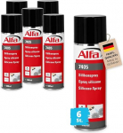 6 x Alfa Silicone Spray 500 ml Heat Resistant and Moisture-Repellent Contact Spray