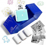Phomemo Mini Printer, P2S kleebisprinter 300 DPI Mini termoprinter Bluetooth fotoprinter, &otilde;pilased ja keele&otilde;ppijad aastal 2025, koos 3 rulli siltidega