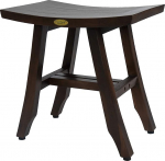 Decoteak Satori 18" Eastern Style Teak Shower Bench 1 Brown