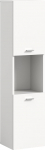 xonox.home Boston Bathroom Cabinet, Standing Wall Cabinet, Hanging Cupboard, White, Approx. 30 x 125 x 29 cm, Floor Standing/Hanging Mountable