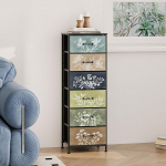 Welfuturer 6 riidest sahtliga kapp, taimemustriga vintage kangast kapp, suur hoiukapp magamistuppa, elutuppa, lastetuppa ja esikusse