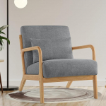 Aunekiv pehmendusega tugitool, mugav k&auml;etoega tool, polsterdatud tool puidust raami ja k&auml;etugedega, lamamistool, lugemistool, l&otilde;&otilde;gastav tool elutuppa, magamistuppa ja v&auml;ikestesse ruumidesse