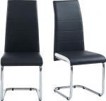 BA&Iuml;TA Mara 2 tooli Mustast ja valgest kunstnahast 54 x 42 x 101 cm