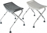 Identit&eacute;s kokkupandav du&scaron;itool hall, alumiiniumraam, plastikist iste, 100 kg kandev&otilde;ime, 35-53 cm k&otilde;rgus, 48,5 cm laius, 33 cm s&uuml;gavus, kummeeritud jalad, kaasaegne, ergonoomiline, hall du&scaron;itool.