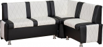 Rodnik Polin nurgapink, kunstnahast v&otilde;i riidest pink hoiuruumiga, kirstupink 174 x 125 cm (kunstnahk, must, valge)