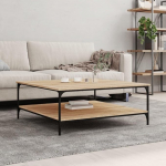 KTHLBRH K&otilde;rvallaud elutuppa Funktsionaalne laud kohvilaud Sonoma tammepuust 100 x 100 x 40 cm puitmaterjal elutuppa, magamistuppa, t&ouml;&ouml;ruumi