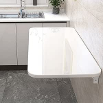 Seinale paigaldatud kokkupandav laud, ruumi s&auml;&auml;stev sein pesuruumi jaoks, Ile ujuv t&ouml;&ouml;pink, v&auml;ike ruum, kokkupandav, ideaalne kompaktsetele aladele