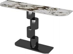 Konsolentisch, Sofatisch, Eingangstisch, moderner Akzenttisch, Langer Couchtisch, Foyertisch f&uuml;r Wohnzimmer, Flur, Eingang (schwarz, 80 cm)