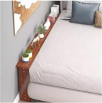 Generisch Schlanker Konsolentisch f&uuml;r Flur, Ablage hinter dem Sofa, Marmor-Spiegel-Display, moderner Eingangstisch, rustikaler Konsolentisch aus Massivholz mit Ablage hinter dem Bett, braun, 120 x 1