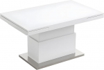 Vente-unique - Lauria multifunktsionaalne kohvi- ja s&ouml;&ouml;gilaud - reguleeritava k&otilde;rgusega ja pikendatav - MDF lakitud - valge