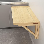 Klapptisch Platzsparender, an der Wand montierter Klapptisch mit Klappblatt, 60 x 40 cm (23,6 x 15,7 Zoll), kompakter schwebender Schreibtisch f&uuml;r kleine R&auml;ume, Home Office, K&uuml;che, Esszimmer