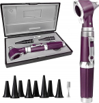SCIAN Otoscope with Light, Ear Infection Detector and Bag, Ear Scope, Includes Hard Plastic Case, Suitable for Children, Adults, Doctors, Pets, Available in Several Colours (Purple)