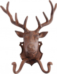 Esschert Design DB42 seinale paigaldatav 2 r&otilde;ivakonksu 22 x 9,9 x 27,6 cm roostepruun hirvepruun