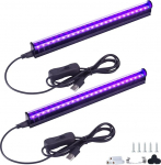 VAYALT 2 Pack UV must valguslamp, 8 W USB UV LED must valguslamp 385-400, UV valguse toru koos l&uuml;litiga disko, glow party, peo aksessuaarid, Halloweeni dekoratsioon, lavavalgustus