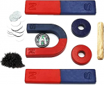 Magnets for Children Classroom Students Education Science Experiment Child Magnets Kit Set Including Bar/Ring/Horseshoe Magnets/Compass/Iron Files