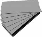 25 Magnetic Labels Light Grey Length 10 cm Width 4 cm