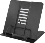 Metal Reading Stand, Cookbook Holder, Book Stand, 6 Levels, Adjustable, Non-Slip Book Stand for Reading, Kitchen, Office, Display Racks for Recipe, Textbook, Document, Music Book (Black)