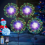 yowin p&auml;ikesevalgustid v&auml;litingimustes kasutamiseks, 4 x 120 LED p&auml;ikesevalgustid, v&otilde;ilill koos kaugjuhtimispuldiga, 8 režiimi, ilutulestik, aiavalgustus, talvekindel, aiavalgustus, p&auml;ikesepistik r&otilde;dule, teele, terrassile