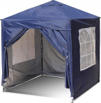 SANHENG Pop Up Gazebo, Pop Up Tent with Weights, Fully Waterproof, All Weather Gazebo, Ideal for Outdoor Parties, Camping (2 x 2 m, Blue)