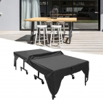 Demeras Table Tennis Blanket Waterproof Dustproof Tablecloth for Courtyard Black 280 x 153 x 73 cm
